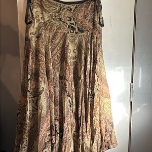 Anne Klein Multicolor Paisley A-Line Skirt